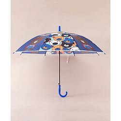 Babyhug Free Size Umbrella with Teddy Print - Multicolor