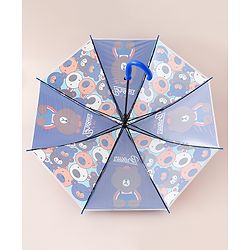 Babyhug Free Size Umbrella with Teddy Print - Multicolor
