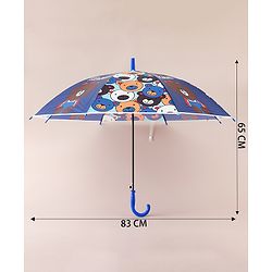 Babyhug Free Size Umbrella with Teddy Print - Multicolor