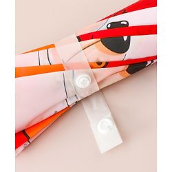 Babyhug Free Size Umbrella with Teddy Print - Red