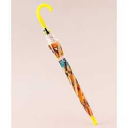 Babyhug Free Size Umbrella with Robot Print - Yellow
