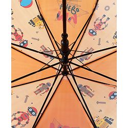 Babyhug Free Size Umbrella with Robot Print - Yellow