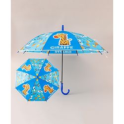 Babyhug Free Size Umbrella with Giraffe Print - Blue