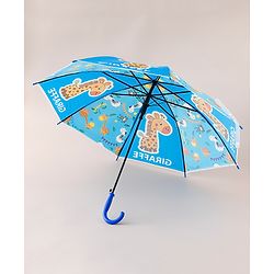 Babyhug Free Size Umbrella with Giraffe Print - Blue