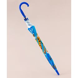 Babyhug Free Size Umbrella with Giraffe Print - Blue