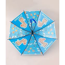 Babyhug Free Size Umbrella with Giraffe Print - Blue