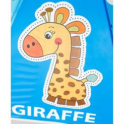 Babyhug Free Size Umbrella with Giraffe Print - Blue
