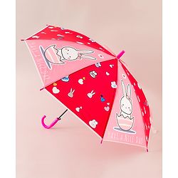 Babyhug Free Size Umbrella with Kitty Print - Pink