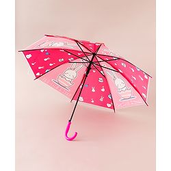 Babyhug Free Size Umbrella with Kitty Print - Pink