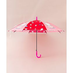Babyhug Free Size Umbrella with Kitty Print - Pink
