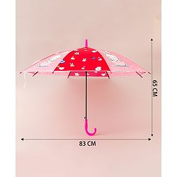 Babyhug Free Size Umbrella with Kitty Print - Pink