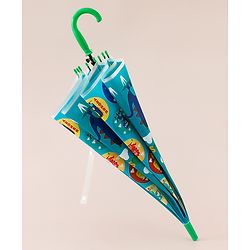 Babyhug Free Size Dino Printed Umbrella - Green
