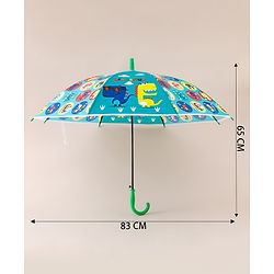Babyhug Free Size Dino Printed Umbrella - Green