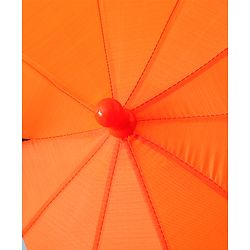 Babyhug Unisex Umbrella WIth Cat Print & Applique - Orange