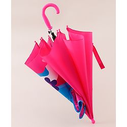 Babyhug Umbrella With Fish Print & Applique - Purple & Blue