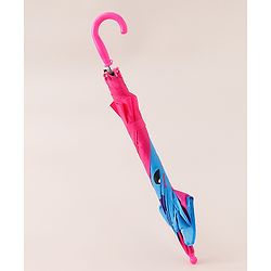 Babyhug Umbrella With Fish Print & Applique - Purple & Blue
