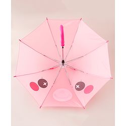 Babyhug Umbrella With Bunny Print & Applique - Pink