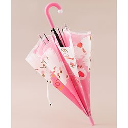 Babyhug Free Size Umbrella with Kitty Print -Pink