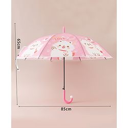 Babyhug Free Size Umbrella with Kitty Print -Pink