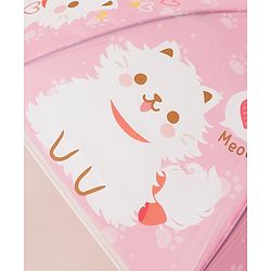 Babyhug Free Size Umbrella with Kitty Print -Pink
