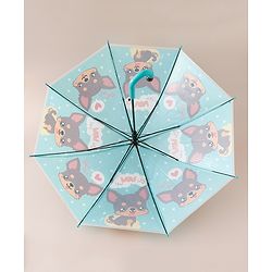 Babyhug Free Size Umbrella with Puppy Print -  Green