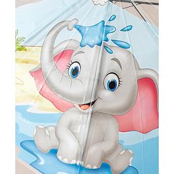 Babyhug Free Size Umbrella with Animal Print - Blue