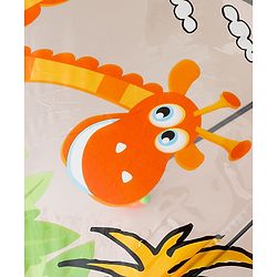 Babyhug Free Size Umbrella with Animal Print - Orange