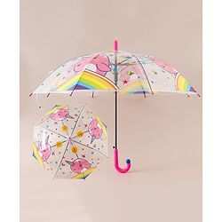 Babyhug Free Size Printed Umbrella - Dark Pink