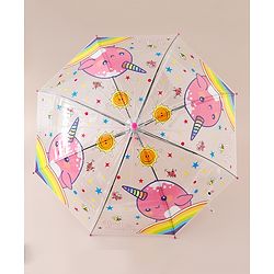 Babyhug Free Size Printed Umbrella - Dark Pink