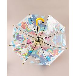 Babyhug  Free Size Umbrella with Unicorn Print- Yellow