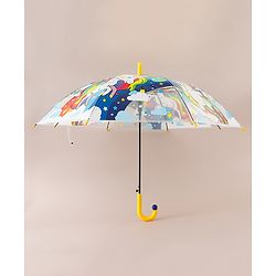 Babyhug  Free Size Umbrella with Unicorn Print- Yellow