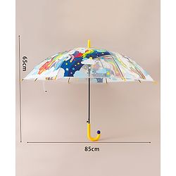 Babyhug  Free Size Umbrella with Unicorn Print- Yellow