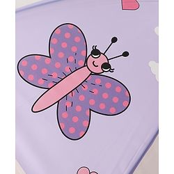 Babyhug Free Size Umbrella with Butterfly Print - Purple
