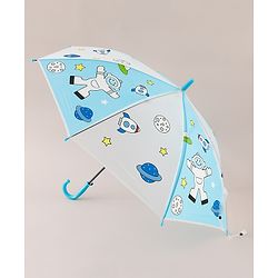 Babyhug Free Size Umbrella with Space Theme Print - Blue