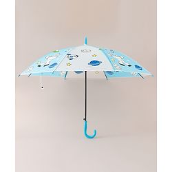 Babyhug Free Size Umbrella with Space Theme Print - Blue