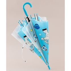 Babyhug Free Size Umbrella with Space Theme Print - Blue
