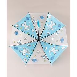 Babyhug Free Size Umbrella with Space Theme Print - Blue
