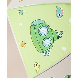 Babyhug Free Size Umbrella with Sea Life Theme Print - Green