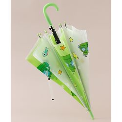 Babyhug Free Size Umbrella with Sea Life Theme Print - Green