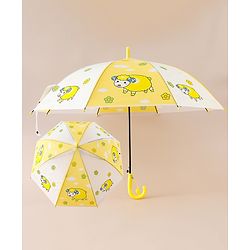 Babyhug Free Size Umbrella with Sheep Print - Yellow