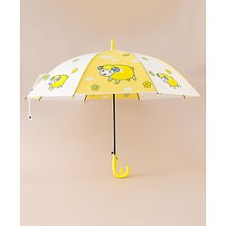 Babyhug Free Size Umbrella with Sheep Print - Yellow