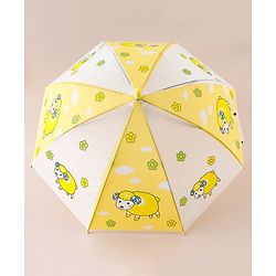 Babyhug Free Size Umbrella with Sheep Print - Yellow