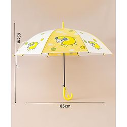 Babyhug Free Size Umbrella with Sheep Print - Yellow