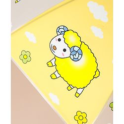 Babyhug Free Size Umbrella with Sheep Print - Yellow