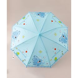 Babyhug Free Size Umbrella with Dino Print - Blue
