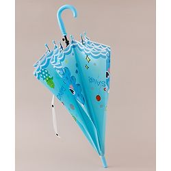 Babyhug Free Size Umbrella with Dino Print - Blue