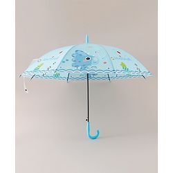 Babyhug Free Size Umbrella with Dino Print - Blue