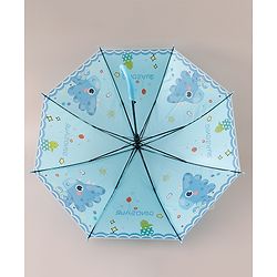 Babyhug Free Size Umbrella with Dino Print - Blue