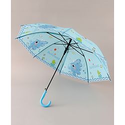 Babyhug Free Size Umbrella with Dino Print - Blue