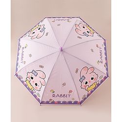 Babyhug Free Size Umbrella with Bunny Print - Purple
